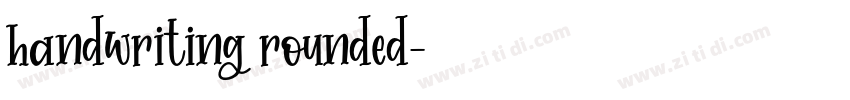 handwriting rounded字体转换